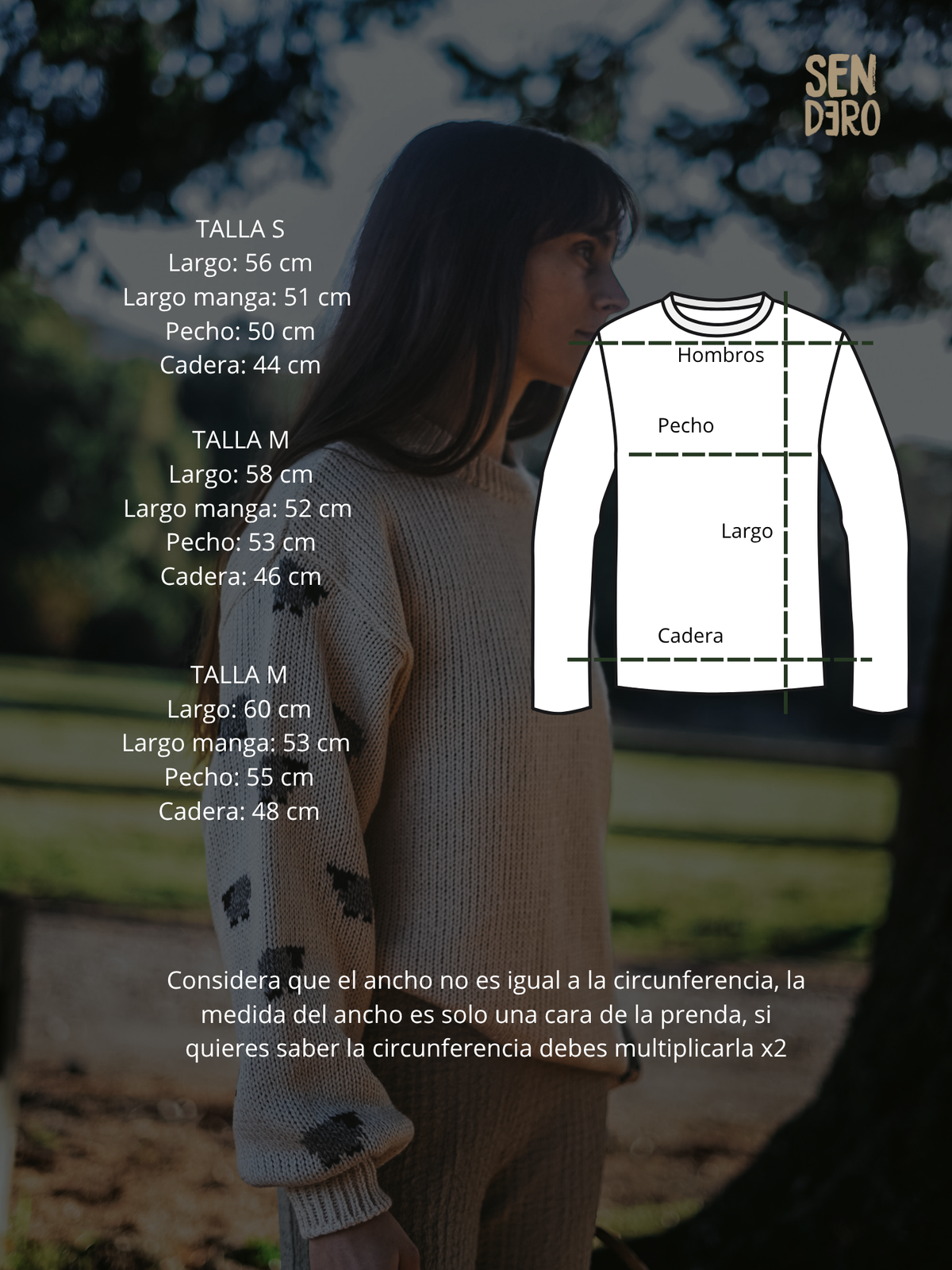 Guía de tallas Sweater Pastora Beige