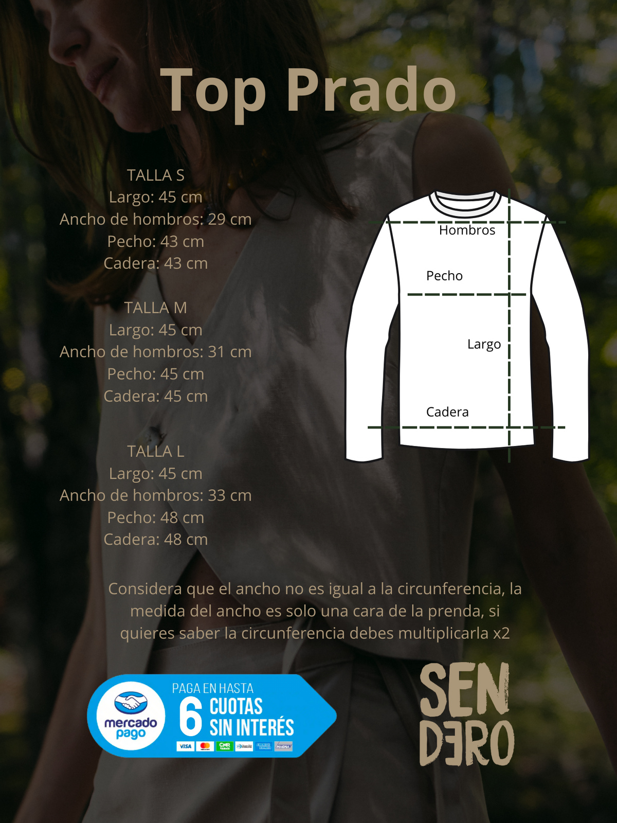 Guía de tallas Top Prado Beige