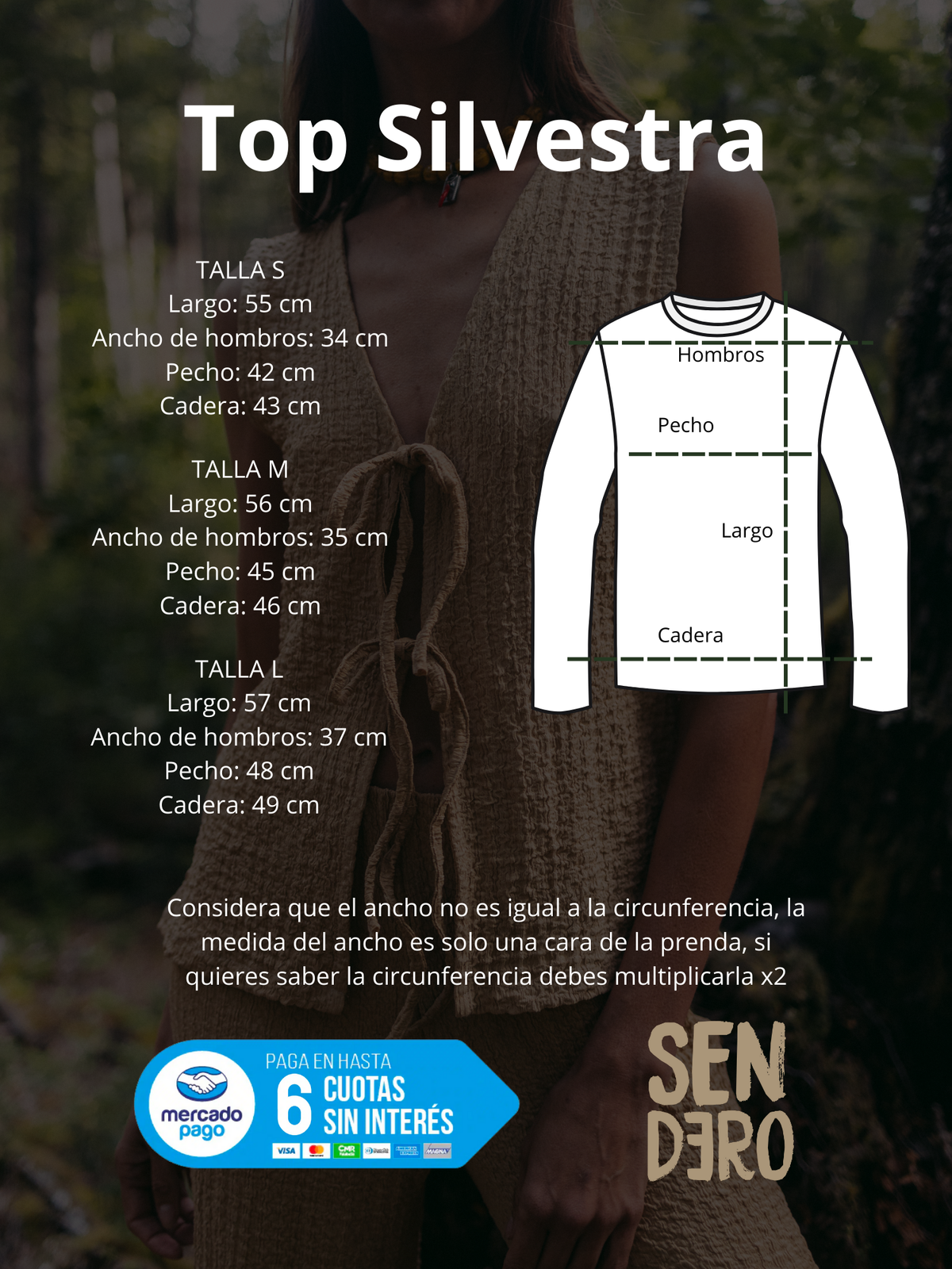 Guía de tallas Top Silvestra Butter